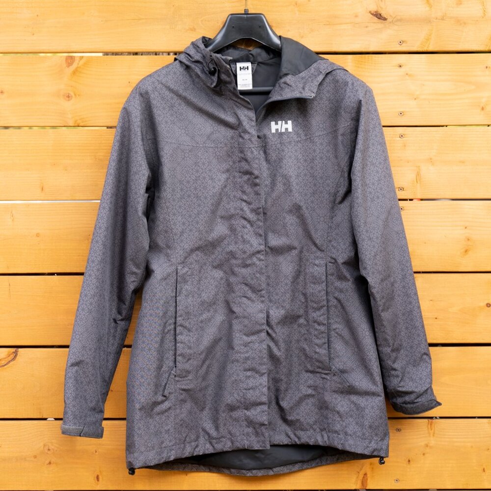 Helly Hansen Women's Water-Resistant Shell Jacket | Medium | Grey Geometric